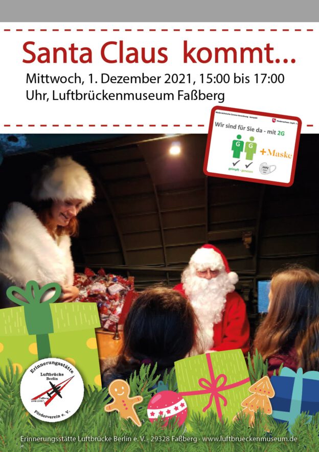 Santa Claus kommt ins luftbrückenmuseum